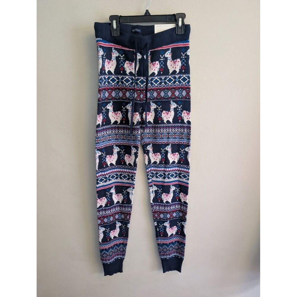 American Eagle Blue Llama Sweater Leggings Size S